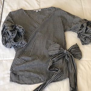 Cotton wrap around blouse